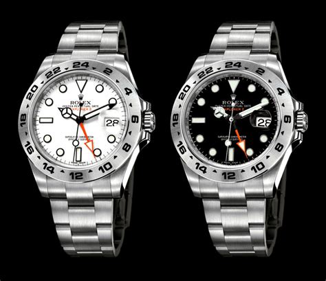 rolex explorer 2 white vs black